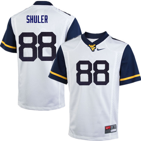 Men #88 Adam Shuler West Virginia Mountaineers College Football Jerseys Sale-White - Click Image to Close